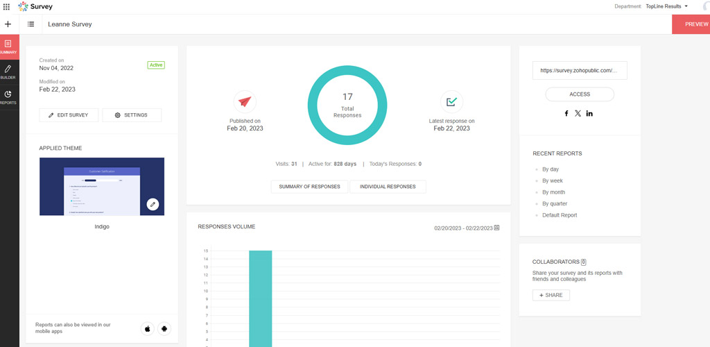 Zoho social analytics and reporting